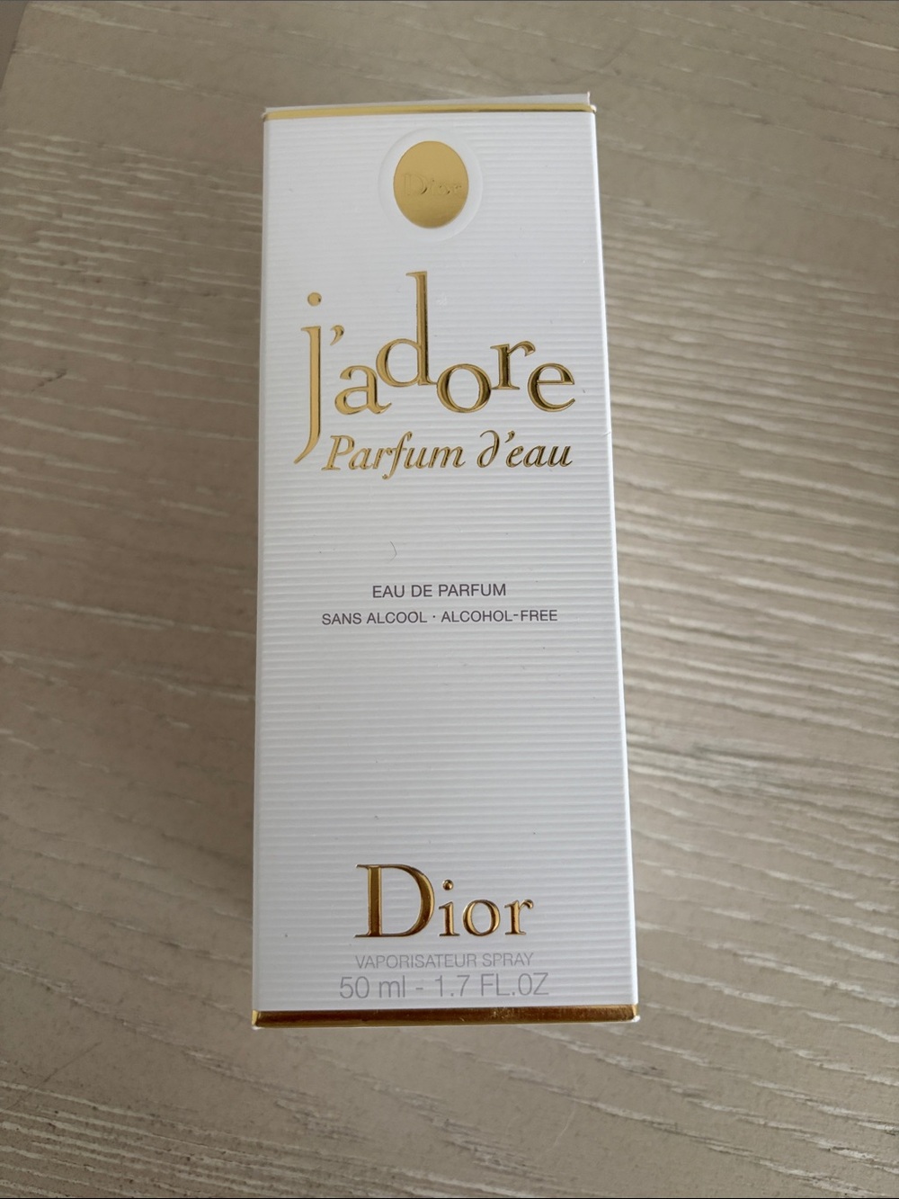 Dior J'adore Parfum d'eau White and Gold Box